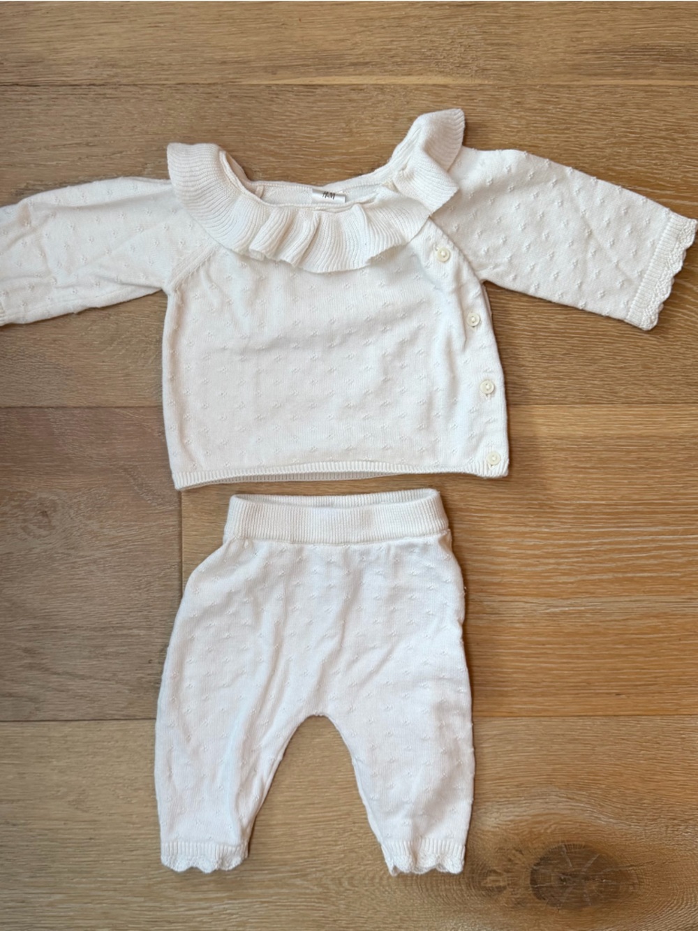 H&M Cream Knit Baby Set - Organic Cotton